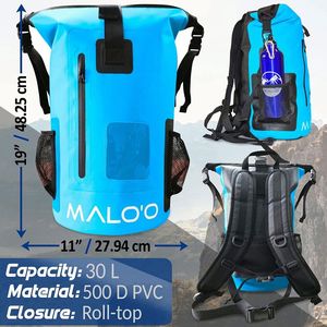 Zaino Impermeabile Personalizzato in PVC 500D da 35L IPX6, Resistente all'Acqua per Snorkeling e Nuoto, Borsa da Viaggio Leggera per Attività all'Aperto - Product Image 4