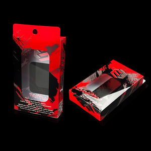 صناديق بلاستيكية سوداء قابلة للطي مصنوعة من البلاستيك المعاد تدويره PET، عبوات بلاستيكية شفافة صديقة للبيئة مع نافذة شفافة وطباعة بالأشعة فوق البنفسجية لإكسسوارات السهام - Product Image 1