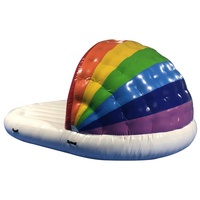 Plate-forme gonflable Durable arc-en-ciel, radeau flottante, île, prix bon marché