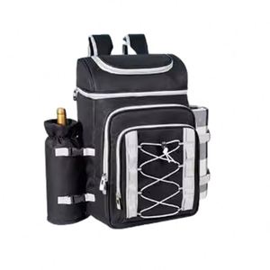 <b>Picnic</b> <b>Basket</b> Backpack for 4 Person with Blanket, Insulated Leakproof Cooler Compartment, Wine Holder, Cutlery <b>Set</b> - Product Image 1