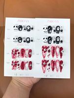 Faux ongles gothiques pour Halloween, design effrayant avec crâne, fantôme et citrouille, pour fête d'Halloween