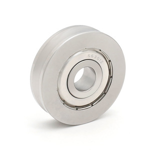 Roue de guidage à roulement à billes à gorge profonde non standard en acier inoxydable U-Groove S6301ZZ, poulie mobile pour arbre optique, directement de l'usine - Product Image 4