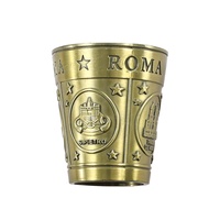 Tasse de souvenir d'artisanat en métal en alliage de zinc de style bronze personnalisable direct d'usine pour la tasse de bière