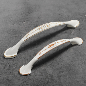 Phong Cách Châu Âu Rắn Ngà Nhôm Hợp Kim Tủ Ngăn Kéo Xử Lý Màu Xanh Lá Cây Màu Đỏ Cổ Hổ Phách Cửa Xử Lý Đồ Nội Thất Xử Lý Knobs - Product Image 6