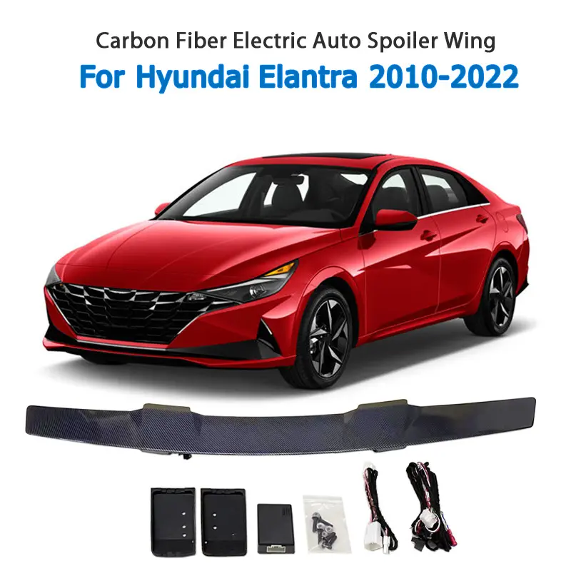 CÁNH LƯỚT Gió Sợi Carbon Chất Lượng Cao Với Đèn Phanh Xe Phía Sau Thân Xe Đuôi Khởi Động Spoiler Cho Hyundai Elantra 2010-2022