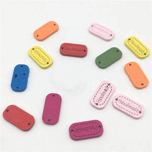 Handmade Hình Chữ Nhật 2-Lỗ May Thủ Công Gỗ Nút Biểu Tượng Tùy Chỉnh Thân Thiện Với Môi Đầy Màu Sắc Tự Làm Tấm Màu Sắc Hỗn Hợp - Product Image 6