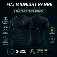 Polo de performance OEM ODM personnalisé à toucher frais pour hommes, protection UPF 50, imprimé foncé, vêtement de golf à manches courtes
