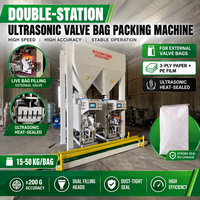 Machine de remplissage et de scellage de sacs à valve par ultrasons 15-50 kg pour mortier de carrelage et sable enduit