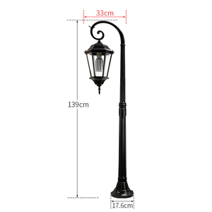Lampadaire LED d'<span class=keywords><strong>extérieur</strong></span> de style européen, étanche, en aluminium, pour rues et pelouses, IP65, style antique, éclairage de rue - Product Image 3