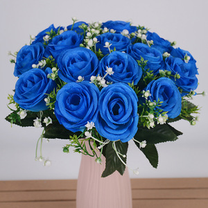 18 Cabezas <span class=keywords><strong>de</strong></span> <span class=keywords><strong>Rosas</strong></span> Artificiales para <span class=keywords><strong>Novia</strong></span>, <span class=keywords><strong>Rosas</strong></span> <span class=keywords><strong>de</strong></span> Seda, <span class=keywords><strong>Ramo</strong></span> <span class=keywords><strong>de</strong></span> <span class=keywords><strong>Rosas</strong></span> Falsas para Boda, Decoración Floral para el Hogar, Jardín y Fiestas - Product Image 2