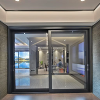 Fenêtres et portes coulissantes en aluminium à double vitrage de conception moderne, cadre en aluminium pour l'intérieur de la maison, fenêtres en verre trempé