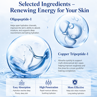 GHK-Cu Peptide de Cuivre Bleu pour l'Exportation, Poudre Lyophilisée 50mg/100mg, Kit Collagène Éclaircissant Hydratant
