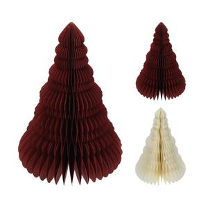 Decoración de Árbol de Papel Color Crema/Bordeaux, 40 cm de Alto, Surtido - Product Image 1