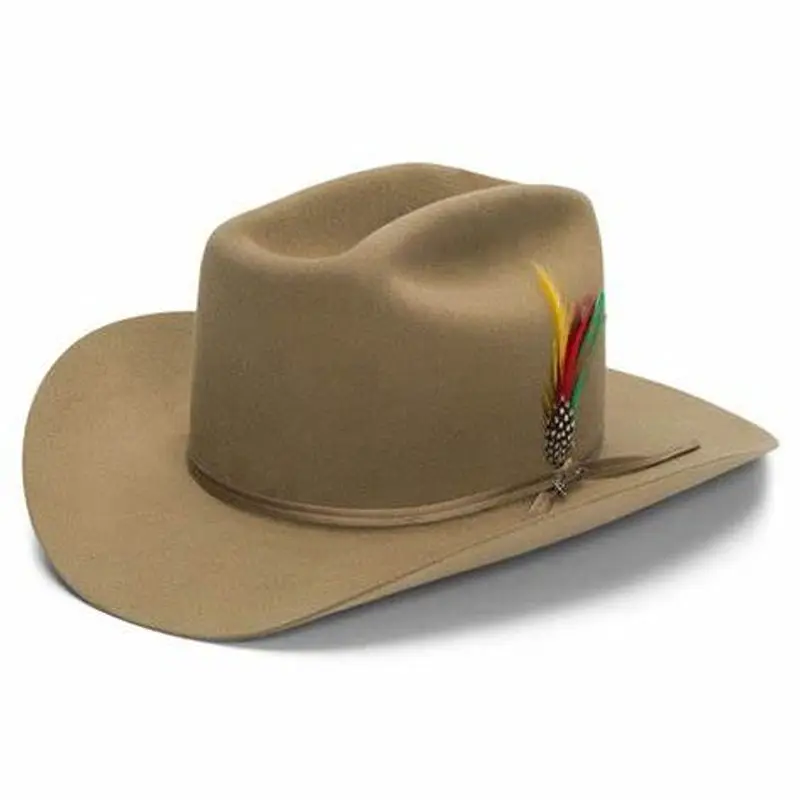 2024 Offre Spéciale laine feutre Jazz Cowboy chapeau Vintage respirant Fedora en gros unisexe 100% laine feutre chapeau pour hommes et femmes