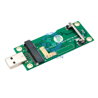 HAISEN Mini modul 4G PCI-E ke USB Adpater dengan Slot SIM untuk EC20 EC25 EC21 SIM7600 EG25 EP06