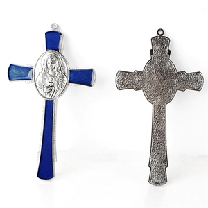 La vergine maria gesù san pietro la santa grazia di san benedice san. San. San. San. San. San. Gesù grande crocifisso cattolico in metallo con <span class=keywords><strong>smalto</strong></span> - Product Image 3