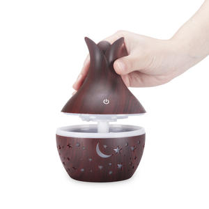 Wood Grain Aroma Diffuser 300Ml With Led Light And <b>Humidifier</b> Function For Home Use - Product Image 1