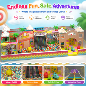 Space Saving Multi Level Indoor Playground with <b>Slide</b> for <b>Small</b> Playground Business - Product Image 1