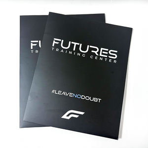 Folder Kertas Kardus A4 Cetak Promosi Berembos Kustom 2 Kantong, Folder Presentasi Personal - Product Image 1