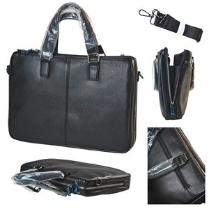 Porte-documents Classique de <span class=keywords><strong>Luxe</strong></span> pour <span class=keywords><strong>Homme</strong></span>, Grande Capacité, Multi-Poches, Portable, en Cuir PU Fait Main, pour Bureau et Affaires - Product Image 1