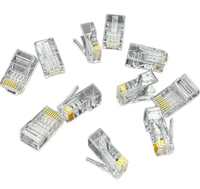 Connecteurs RJ45 UTP 8P8C Cat6 de qualité supérieure, emballés dans une boîte exquise |   100 contacts plaqués or, fiches Ethernet de haute qualité