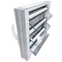 Vente d'usine Honor, fenêtres à persiennes en aluminium avec revêtement en poudre, design moderne, verre réglable, jalousie horizontale, fenêtre à ouverture horizontale