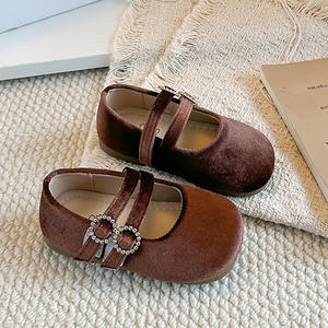 Chaussures coréennes pour filles 2026 Printemps Automne Ballerines Princesse à strass Semelle souple - Product Image 6