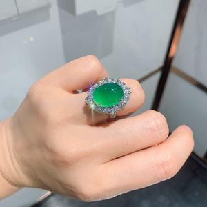 Set di Gioielli con Pietre Preziose per Anniversario, <span class=keywords><strong>Orecchini</strong></span>, <span class=keywords><strong>Anello</strong></span> e Ciondolo con Smeraldo Naturale - Product Image 6