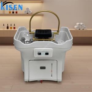 Kisen No Plumbing Lit de lavage capillaire japonais moderne et portable avec bac à roulettes pour salons - Product Image 1