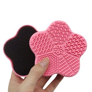 Makeup Brush Cleaner Dry Cleaning Sponge <b>Box</b> with Silicone Cleaning Mat, Multifunctional Beauty <b>Tool</b> for Washing Makeup Brushes - Product Image 2