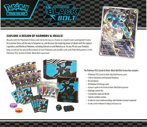 Vente en gros de cartes à collectionner Pokémon TCG Scarlet & Violet 10.5 Black Bolt Elite Trainer Box, boîte cadeau de cartes à collectionner, jeu de cartes pour jouets et cadeaux - Product Image 2