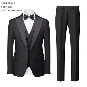 Costumes <span class=keywords><strong>rouge</strong></span> <span class=keywords><strong>bordeaux</strong></span> pour hommes vestes de costume personnalisées mariage de marié d'affaires 3 pièces ensemble de <span class=keywords><strong>blazer</strong></span> décontracté pour hommes - Product Image 3