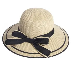 N1218批发时尚女士珍珠夏帽优雅珍珠草帽宽边遮阳帽遮阳板帽子太阳沙滩草帽