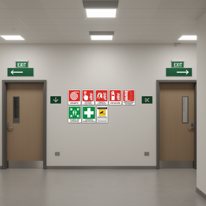 Ensemble de panneaux de signalisation incendie et de sécurité pour les instructions d'urgence et d'évacuation - Product Image 3