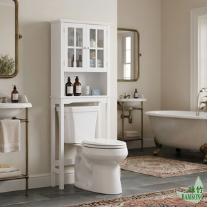 Mobiletto Moderno da <span class=keywords><strong>Bagno</strong></span> Sopra il WC, Armadietto Salvaspazio Indipendente per Casa e Hotel, Organizzatore Sopra il WC - Product Image 4
