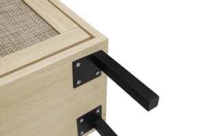 Sunrise moderno Free Standing 3-Tier scarpiera <span class=keywords><strong>in</strong></span> Rattan naturale armadietto 3 cassetti <span class=keywords><strong>in</strong></span> <span class=keywords><strong>legno</strong></span> ingresso tacchi pantofole sala - Product Image 4
