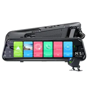 4G Android Control Dash Cam mit Bluetooth WLAN App Verwalten Rückspiegel und Schleife Aufnahme+Media-Play-Design für alle Autos