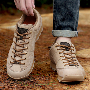 High Quality Genuine Leather Waterproof Thick Bottom Winter Trekking Hiking Shoes Wear-resistant Non-slip Outdoor Hiking <b>Boots</b> - Product Image 2