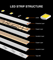 30m Blanc Chaud 3000K Étanche IP65 Ultra Lumineux CRI 92 + Flexible DC 12V Led Lumières pour Chambre Intérieur Extérieur LED Bande Lumières