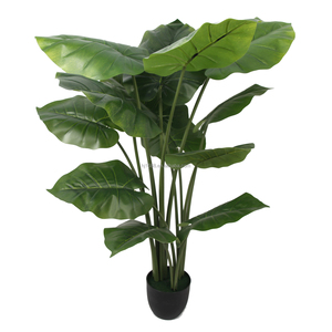 <span class=keywords><strong>Precio</strong></span> barato de fábrica, pequeña planta en maceta verde falsa, planta de Taro salvaje Artificial con <span class=keywords><strong>hojas</strong></span> grandes para decoración de escritorio de piso de casa interior - Product Image 2