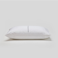 MEJOROOM Taie d'oreiller moderne 100% Coton à motif uni, broderie et imprimé floqué, fermeture à cordon, certifiée OEKO-TEX, pour la maison