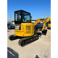 Mini-excavatrice Cat d'occasion de 3,5 tonnes, d'origine japonaise, excavatrice sur chenilles hydraulique Cat, matériel de construction d'occasion