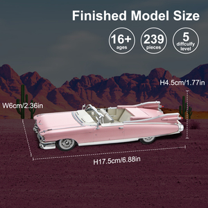 Piececool <span class=keywords><strong>Cadillac</strong></span> Serie 62 Convertibile, Puzzle 3D in Metallo, Kit Modello Auto Classica Fai-da-Te, Giocattolo di Assemblaggio in Acciaio Inossidabile per Adulti - Product Image 2