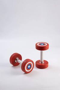 Nuovi Manubri in Gomma PU per Bodybuilding, Set Captain America per Allenamento Braccia, <span class=keywords><strong>Pesi</strong></span> in <span class=keywords><strong>KG</strong></span>/LBS per Fitness Domestico - Product Image 5