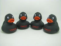 Canards de bain en vinyle personnalisés Hoking avec logo, petits canards flottants cognitifs pour la course, canards en caoutchouc à presser pour bébés, en vrac pour la salle de bain