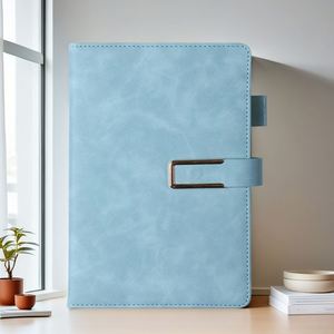 Custom A5 Size Hardbound PP Cover Planner Lined Notebooks Promotional PU with Buckle Customizable Color Logo Printing - Product Image 4