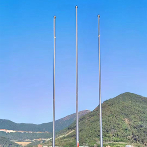 Mât de drapeau extérieur en acier inoxydable épais, résistant aux typhons, installation directe usine, hauteur personnalisable - Product Image 3