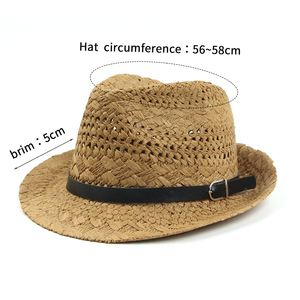 <span class=keywords><strong>Chapeau</strong></span> Fedora Trilby en <span class=keywords><strong>paille</strong></span> unisexe avec boucle <span class=keywords><strong>de</strong></span> ceinture en cuir, <span class=keywords><strong>chapeau</strong></span> <span class=keywords><strong>de</strong></span> plage <span class=keywords><strong>d</strong></span>'été respirant, <span class=keywords><strong>chapeau</strong></span> <span class=keywords><strong>de</strong></span> soleil, design italien classique - Product Image 3