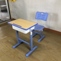 Bureau d'étudiant réglable en plastique et ensemble de chaises pour l'éducation Mobilier de classe pour l'école et l'université Tables de lecture