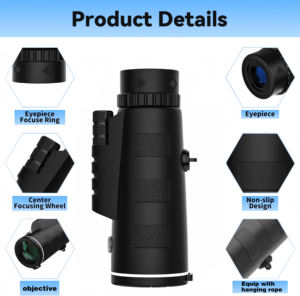 10*42 나침반 고화질 고출력 캠핑 야외 망원경 휴대용 저조도 야간 투시경 사냥 단안 망원경 - Product Image 5